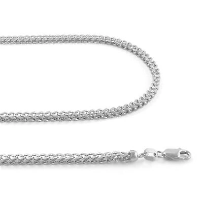 Pre-owned Nuragold 10k White Gold Mens 2.5mm Franco Square Box Foxtail Wheat Necklace Chain 26"