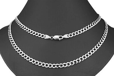 Pre-owned Nuragold Solid 10k White Gold 5mm Cuban Curb Chain Link Mens Necklace Italian Made 26"