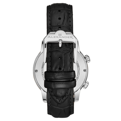 Pre-owned Alexander Swiss Made World Traveler Stainless Steel Sapphire Crystal Men's Watch