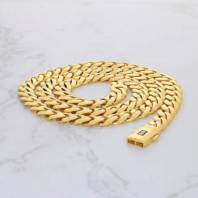 Pre-owned Nuragold 10k Yellow Gold Royal Monaco Miami Cuban Link 7.5mm Chain Mens Curb Necklace 30"