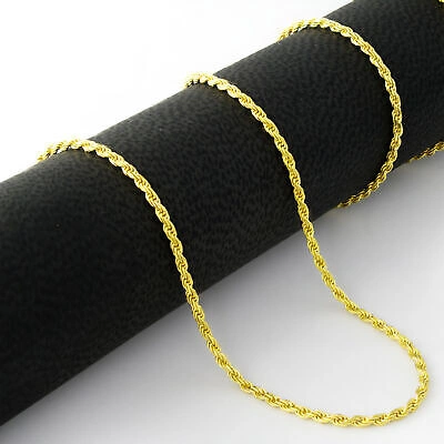 Pre-owned Nuragold 14k Yellow Gold Solid 2.5mm Diamond Cut Rope Chain Italian Bracelet Mens 8"