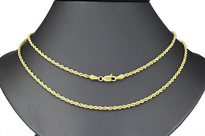 Pre-owned Nuragold 14k Yellow Gold Solid 2.5mm Diamond Cut Rope Chain Italian Bracelet Mens 8"