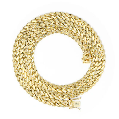 Pre-owned Nuragold 14k Yellow Gold Solid Mens 7mm Miami Cuban Link Chain Bracelet Box Clasp 8.5"