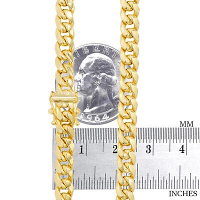 Pre-owned Nuragold 14k Yellow Gold Solid 6mm Mens Miami Cuban Chain Pendant Necklace Box Clasp 20"
