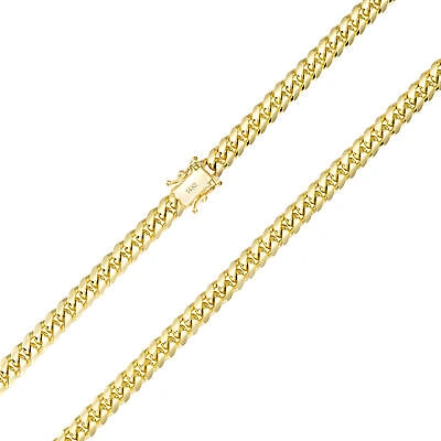 Pre-owned Nuragold 14k Yellow Gold Solid 6mm Mens Miami Cuban Link Chain Necklace Box Clasp 20"