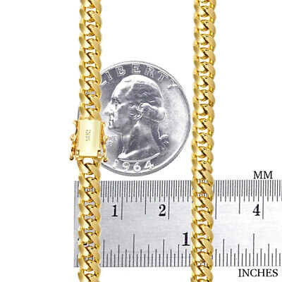 Pre-owned Nuragold 14k Yellow Gold Solid Mens 5mm Miami Cuban Link Chain Bracelet Box Clasp 8.5"