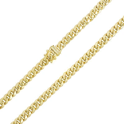 Pre-owned Nuragold 14k Yellow Gold 6.5mm Mens Miami Cuban Link Italian Chain Bracelet Box Clasp ...