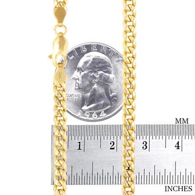 Pre-owned Nuragold 14k Yellow Gold Mens 4.5mm Miami Cuban Link Chain Italian Pendant Necklace 28"