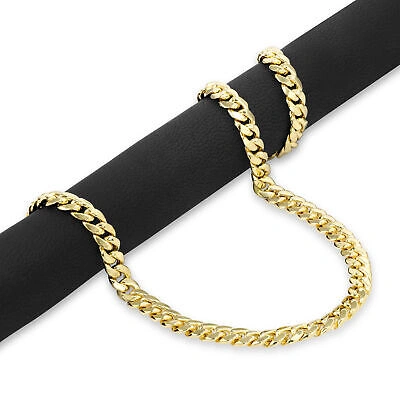 Pre-owned Nuragold 14k Yellow Gold 6.5mm Mens Miami Cuban Link Italian Chain Bracelet Box Clasp ...