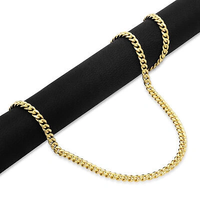 Pre-owned Nuragold 14k Yellow Gold Mens 4.5mm Miami Cuban Link Chain Italian Pendant Necklace 28"