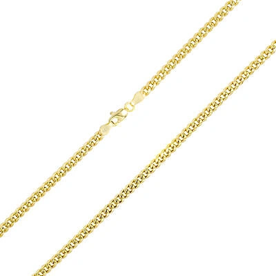 Pre-owned Nuragold 14k Yellow Gold 4mm Miami Cuban Link Chain Italian Necklace Womens 16"