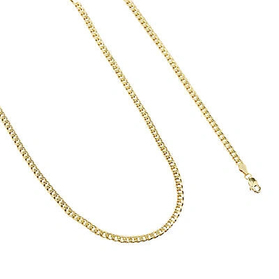 Pre-owned Nuragold 14k Yellow Gold 4mm Miami Cuban Link Chain Italian Necklace Womens 16"
