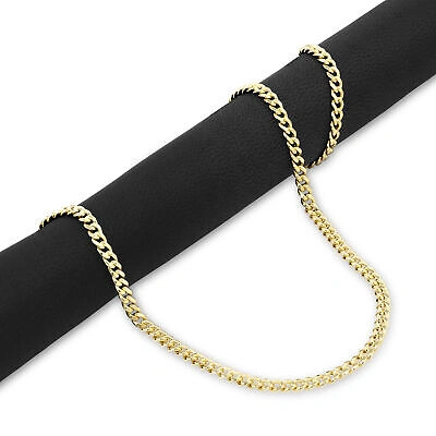 Pre-owned Nuragold 14k Yellow Gold 4mm Miami Cuban Link Chain Italian Necklace Womens 16"