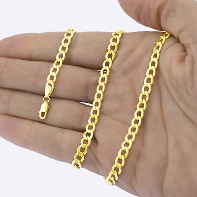 Pre-owned Nuragold 14k Yellow Gold 6.5mm Mens Cuban Link Curb Chain Bracelet Italian Made 9"