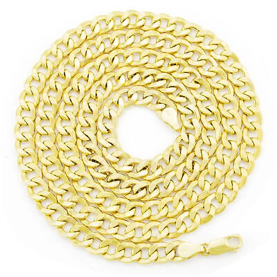 Pre-owned Nuragold 14k Yellow Gold 6.5mm Mens Cuban Link Curb Chain Bracelet Italian Made 9"