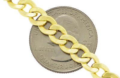 Pre-owned Nuragold 14k Yellow Gold 6.5mm Mens Cuban Link Curb Chain Bracelet Italian Made 9"