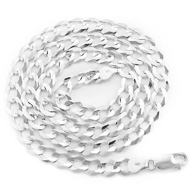 Pre-owned Nuragold Solid 14k White Gold Mens 8.5mm Cuban Curb Chain Link Necklace Italian Made 20"