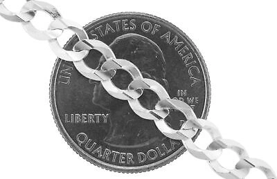 Pre-owned Nuragold 14k White Gold 6mm Women Solid Curb Cuban Chain Link Italian Necklace 16"