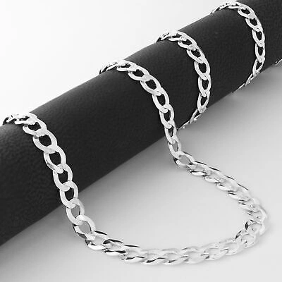 Pre-owned Nuragold 14k White Gold 6mm Women Solid Curb Cuban Chain Link Italian Necklace 16"