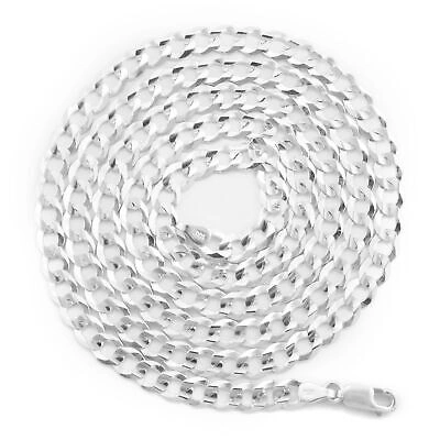Pre-owned Nuragold 14k White Gold 6mm Women Solid Curb Cuban Chain Link Italian Necklace 16"