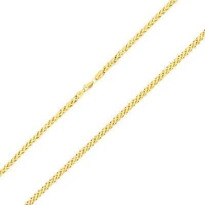 Pre-owned Nuragold 10k Yellow Gold 4mm Palm Wheat Foxtail Franco Round Spiga Chain Necklace 30"