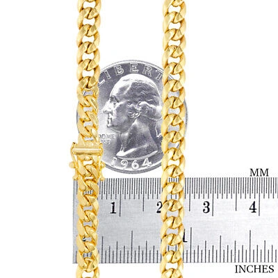 Pre-owned Nuragold 10k Yellow Gold Mens 5.5mm Miami Cuban Link Chain Italian Necklace Box Clasp 28"