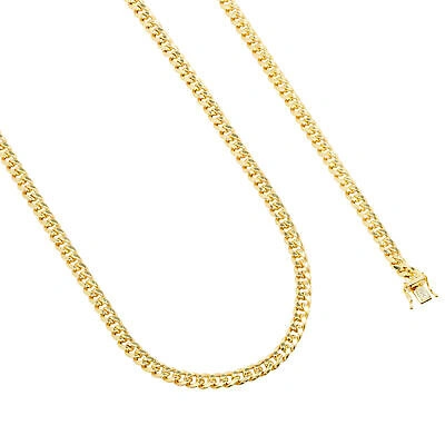 Pre-owned Nuragold 10k Yellow Gold Mens 5.5mm Miami Cuban Link Chain Italian Necklace Box Clasp 28"