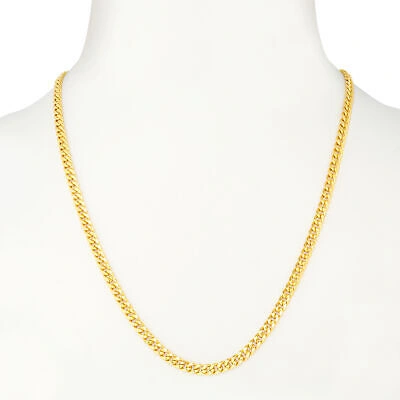 Pre-owned Nuragold 10k Yellow Gold Mens 5.5mm Miami Cuban Link Chain Italian Necklace Box Clasp 28"