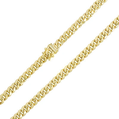 Pre-owned Nuragold 10k Yellow Gold Mens 6.5mm Miami Cuban Link Chain Pendant Necklace Box Clasp 24"