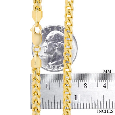 Pre-owned Nuragold 10k Yellow Gold Solid 5mm Mens Diamond Cut Franco Spiga Wheat Chain Necklace 26"