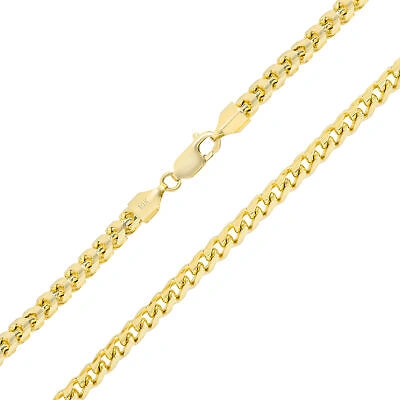 Pre-owned Nuragold 10k Yellow Gold Solid 5mm Mens Diamond Cut Franco Spiga Wheat Chain Necklace 26"
