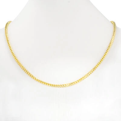 Pre-owned Nuragold 10k Yellow Gold Solid 4mm Mens Diamond Cut Franco Spiga Wheat Chain Necklace 28"