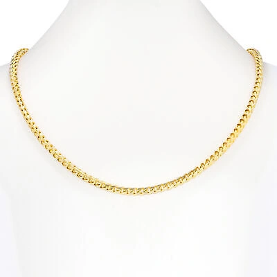 Pre-owned Nuragold 10k Yellow Gold Solid 5mm Mens Diamond Cut Franco Spiga Wheat Chain Necklace 26"