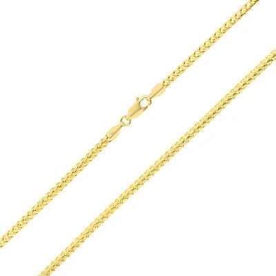 Pre-owned Nuragold 10k Yellow Gold Solid 2.2mm Womens Franco Diamond Cut Wheat Chain Necklace 16"