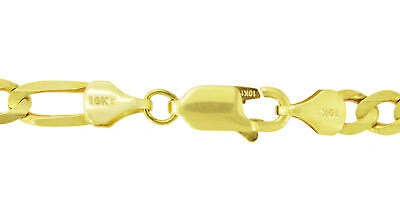 Pre-owned Nuragold 10k Yellow Gold Solid Mens 5.5mm Italian Figaro Link Chain Pendant Necklace 28"