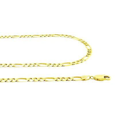 Pre-owned Nuragold 10k Yellow Gold Solid Mens 5.5mm Italian Figaro Link Chain Pendant Necklace 28"