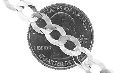 Pre-owned Nuragold Solid 10k White Gold 7mm Cuban Curb Chain Link Mens Necklace Italian Made 26"