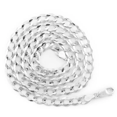 Pre-owned Nuragold Solid 10k White Gold 7mm Cuban Curb Chain Link Mens Necklace Italian Made 26"