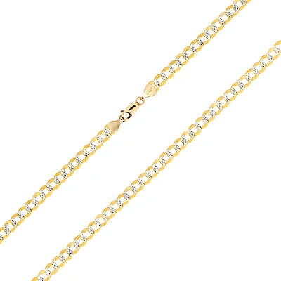 Pre-owned Nuragold Solid 10k Mens Yellow Gold 6mm Diamond Cut Pave Cuban Curb Chain Necklace 28"