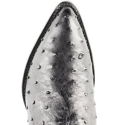 Pre-owned Wild West Boots Wild West Black Genuine Full Quill Ostrich Western Cowboy Boot J-toe (ee)