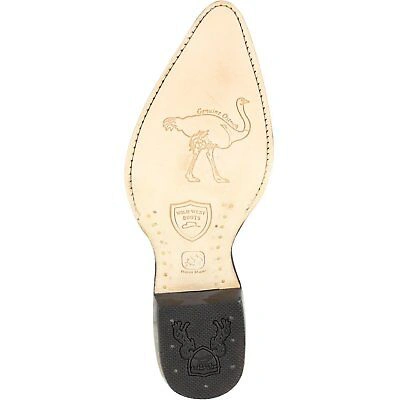 Pre-owned Wild West Boots Wild West Black Genuine Full Quill Ostrich Western Cowboy Boot J-toe (ee)