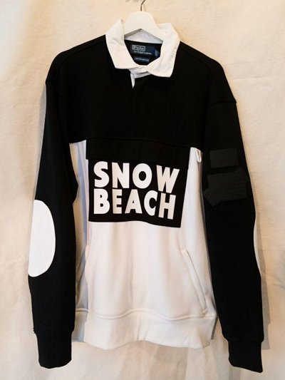 Pre-owned Polo Ralph Lauren Snow Beach  Sweat Shirt Anorak Sweatshirt L Size 2205 M In Beige
