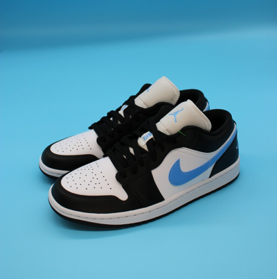 Pre-owned Jordan Size 10w-nike Air  1 Low Black University Blue White Low Top Sneakers 2021