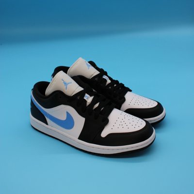Pre-owned Jordan Size 10w-nike Air  1 Low Black University Blue White Low Top Sneakers 2021