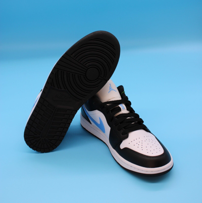 Pre-owned Jordan Size 10w-nike Air  1 Low Black University Blue White Low Top Sneakers 2021