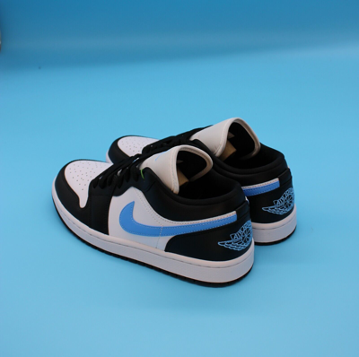 Pre-owned Jordan Size 10w-nike Air  1 Low Black University Blue White Low Top Sneakers 2021