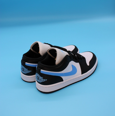 Pre-owned Jordan Size 10w-nike Air  1 Low Black University Blue White Low Top Sneakers 2021