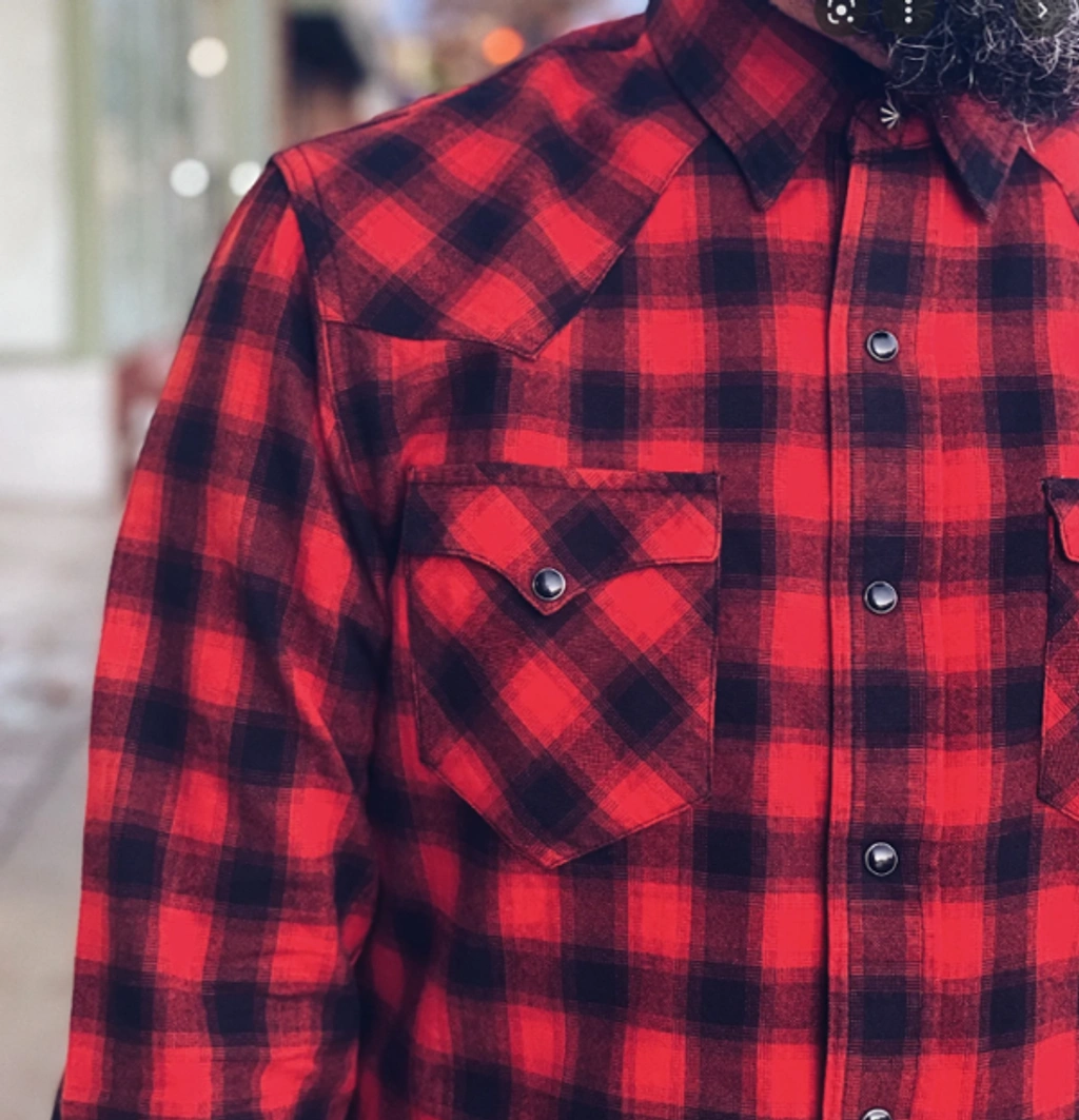 Pre-owned Rrl Ralph Lauren Ralph Lauren Rrl Slim Red Ombre Plaid Brushed Flannel  Buffalo Western Shirt Sz M | ModeSens