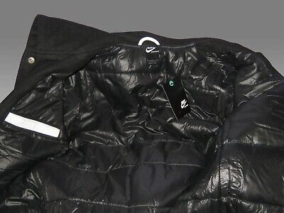Pre-owned Nike Sportswear Nsw Ladies Womens Leather Hooded Destroyer Varsity Jacket S In Black