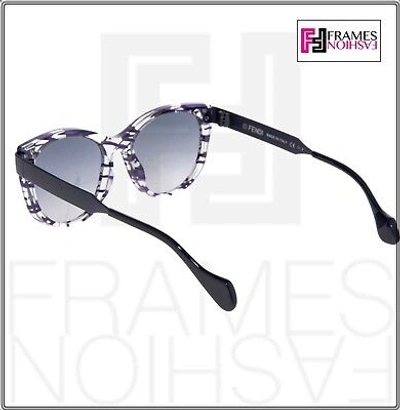 Pre-owned Fendi Thierry Lasry Sliky Ff0181s Matte Black Lilac Square Metal Sunglasses 0181 In Vgyvk